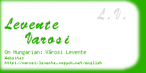 levente varosi business card